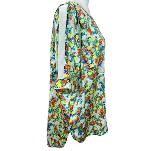 Rebecca Minkoff Sade Floral Print Silk Blouse - Picture 4 of 11